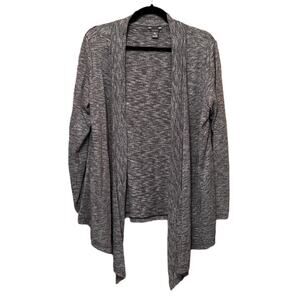 Eddie Bauer Purple Drape Front Cardigan Size XL